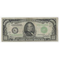 1934A $1000 Federal Reserve Note Chicago