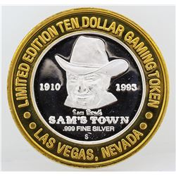 Sam's Town Las Vegas $10 Casino Gaming Token .999 Fine Silver Limited Edition