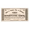 Image 1 : 1862 75 Cents State of Virginia, City of Richmond Note