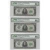 Image 1 : RARE Lot of (3) Consecutive 1934A $500 FRN Notes PMG Graded 64EPQ