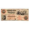 Image 1 : 1860 $50 The Central Bank of Virginia Obsolete Note