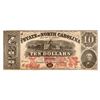 Image 1 : 1863 $10 State of North Carolina Obsolete Bank Note