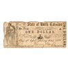 Image 1 : 1866 $1 State of North Carolina Obsolete Bank Note