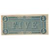 Image 2 : 1864 $5 Confederate States of America Note