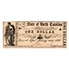 Image 1 : 1866 $1 State of North Carolina Obsolete Bank Note