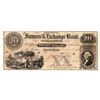 Image 1 : 1853 $20 Farmers & Exchange Bank Charleston Obsolete Note