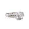 Image 1 : 14KT White Gold EGL 1.02ctw Princess Cut Diamond Engagement Ring