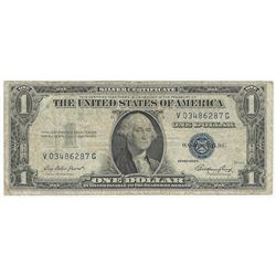 1935E $1 Silver Certificate Note Misaligned Shift ERROR