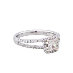 18KT White Gold 0.81ctw Princess Cut Diamond Engagement Ring