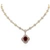 Image 3 : 14KT Yellow Gold 7.22ct Ruby and Diamond Necklace