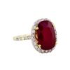 Image 1 : 14KT Yellow Gold 10.39ct Ruby and Diamond Ring