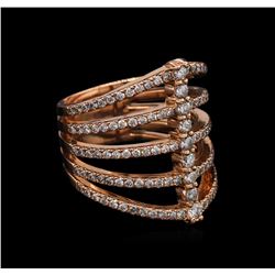 14KT Rose Gold 1.23ctw Diamond Ring