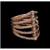 Image 1 : 14KT Rose Gold 1.23ctw Diamond Ring