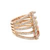 Image 3 : 14KT Rose Gold 1.23ctw Diamond Ring