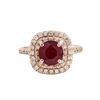 Image 5 : 14KT Rose Gold 2.03ct Ruby and Diamond Ring