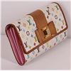 Image 3 : Authentic Louis Vuitton White Multicolor Monogram Bow Sarah Wallet