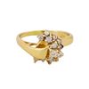 Image 2 : 14KT Yellow Gold .50ctw Diamond Cluster Ring