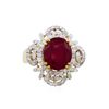 Image 4 : 14KT Yellow Gold 6.74ct Ruby and Diamond Ring