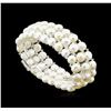 Image 2 : 3 Row Cultured White Pearl Bracelet