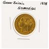 Image 1 : 1878 Great Britain 1/2 Sovereign Gold Coin