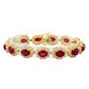 Image 1 : 14KT Yellow Gold 22.90ctw Ruby and Diamond Bracelet