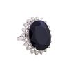 Image 1 : 14KT White Gold 42.51ct Sapphire and Diamond Ring