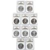 Image 1 : Set of (10) 1990-1999 $1 Silver Eagle Coins NGC Graded MS69