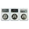 Image 9 : Set of (10) 1990-1999 $1 Silver Eagle Coins NGC Graded MS69