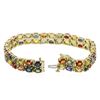 Image 6 : 14KT Yellow Gold 26.50ctw Multi Color Sapphire Bracelet