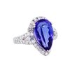 Image 3 : Platinum GIA 8.24ct Tanzanite and Diamond Ring