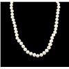 Image 1 : 11-12MM Cultured Pearl Strand/String Necklace With Silver Ball Clasp