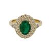 Image 3 : 14KT Yellow Gold 1.45ct Emerald and Diamond Ring