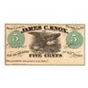 Image 1 : December 1, 1862 5 Cents Knox Corners Coupon Note
