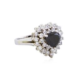 14KT White Gold 2.78ct Black Diamond Ring