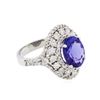 Image 4 : 14KT White Gold 3.06ct Tanzanite and Diamond Ring