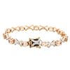 Image 2 : 14KT Rose Gold 7.80ctw Morganite and Diamond Bracelet