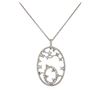 Image 1 : 18KT White Gold 1.08ctw Diamond Pendant with Chain