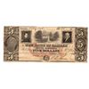 Image 1 : 1850s $5 The Bank of Camden Obsolete Bank Note