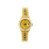 Image 1 : Ladies 18KT Yellow Gold Rolex President Watch with Diamond Bezel & Dial