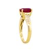 Image 3 : 14KT Yellow Gold 3.13ct Ruby and Diamong Ring