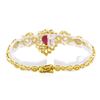 Image 2 : 14KT Yellow Gold 5.19ct Ruby and Diamond Bracelet