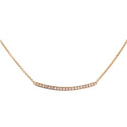 14KT Rose Gold 0.84ctw Diamond Bar Necklace