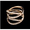 Image 1 : 14KT Rose Gold 0.97ctw Diamond Ring