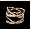 Image 2 : 14KT Rose Gold 0.97ctw Diamond Ring