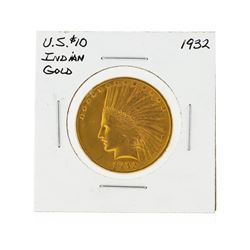 1932 $10 Indian Head Gold Coin