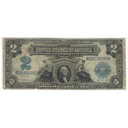 1899 $2 Mini Porthole Silver Certificate Note
