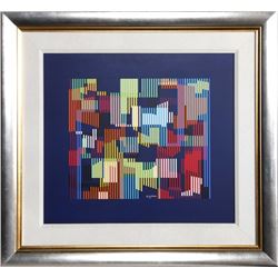 Yaacov Agam, Blue/Violet #8, Unique Silkscreen