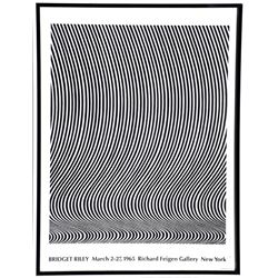 Bridget Riley, Richard Fiegen Gallery Exhibition, Poster