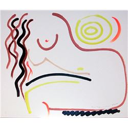 Drapelle, Nude in the Sun, Acrylic Drawing