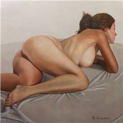 Mickey Frome, Nude in Prone, Oil Painting